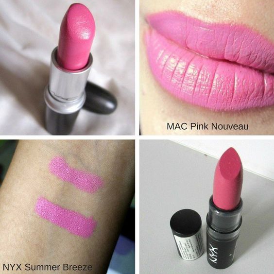 MAC Pink Nouveau and NYX Summer Breeze | MAC Lipstick Dupes | The Ultimate Guide | mac lipstick dupes list | mac lipstick dupes nyx