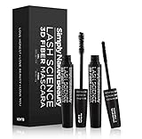 3D Fiber Lash Mascara Kit (2 tubes) by Simply Naked Beauty. Waterproof, lengthening voluminous, on...