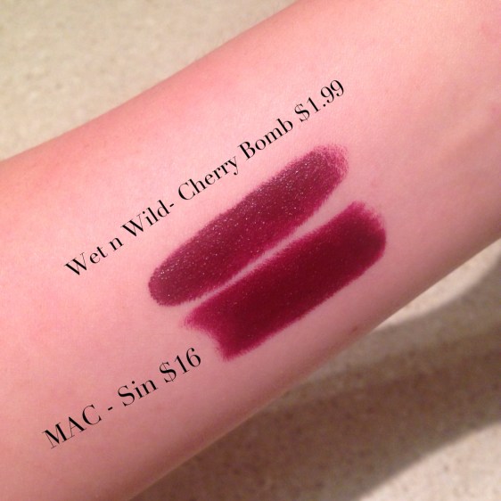 MAC Sin and Wet n' Wild Cherry Bomb | MAC Lipstick Dupes | The Ultimate Guide | mac lipstick dupes list | mac lipstick dupes nyx