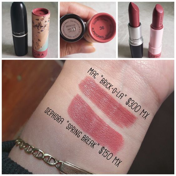 MAC Brick-o-la and Sephora Spring Break | MAC Lipstick Dupes | The Ultimate Guide | mac lipstick dupes list | mac diva lipstick dupes