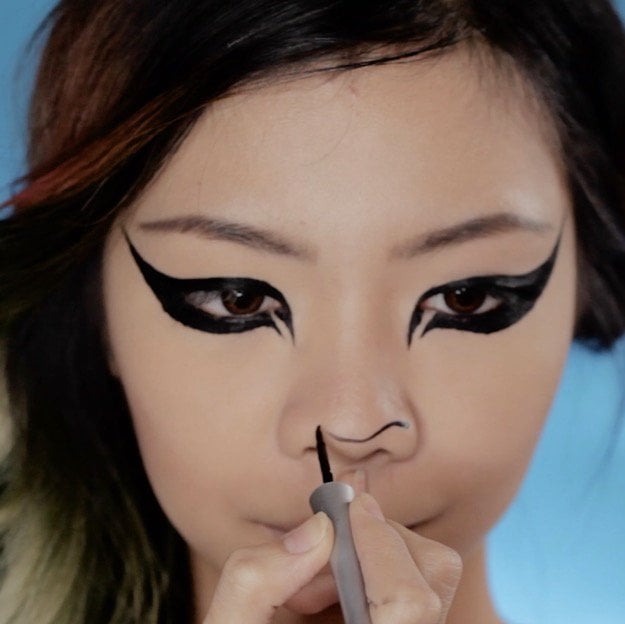 Trace Nose | Snapchat Lion Filter Super Cute Halloween Makeup Tutorial