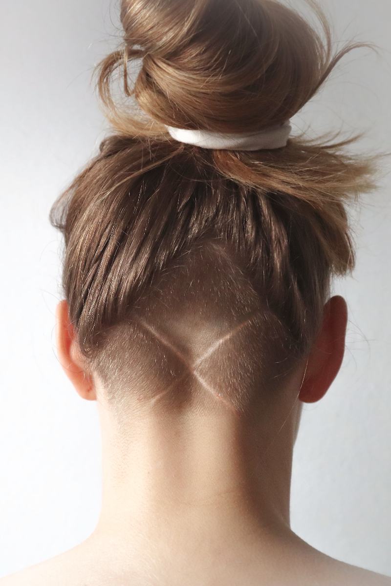 young blond girl undercut hairstyle | undercut girl