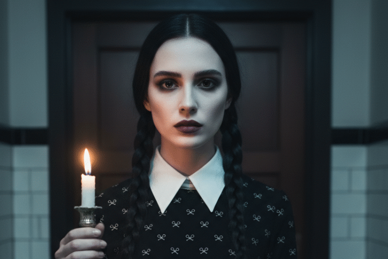 Wednesday Addams halloween makeup